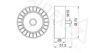 AUTEX 654092 Deflection/Guide Pulley, v-ribbed belt